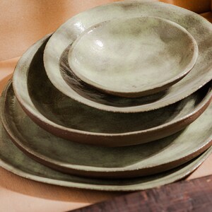 Ceramic green plate image 3