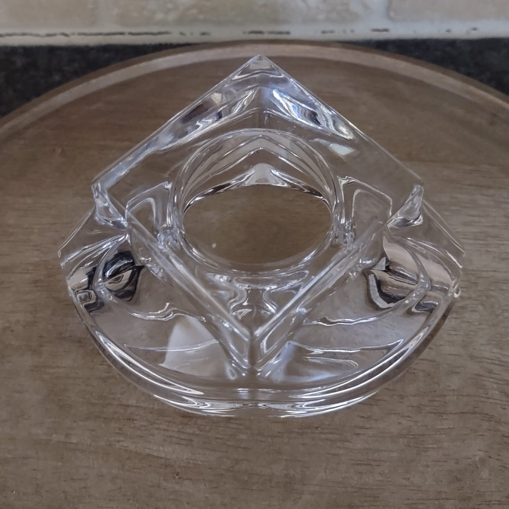 Vintage Crystal Art Deco Votive Candle Holder by Mikasa Etsy