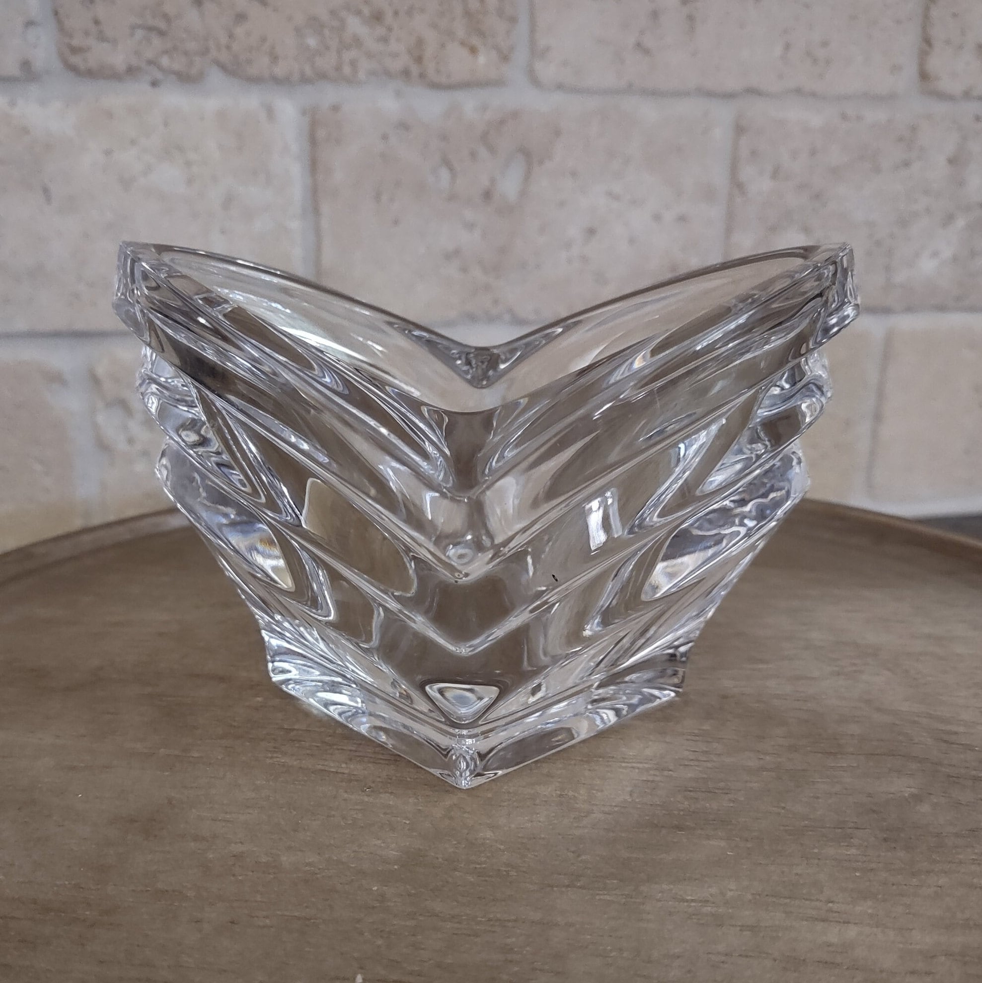 Vintage Crystal Art Deco Votive Candle Holder by Mikasa Etsy