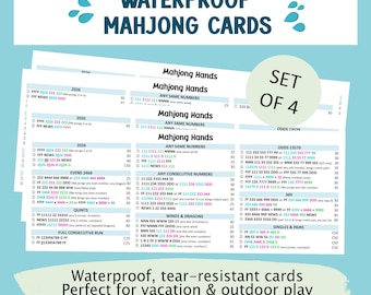 Waterproof Mahjong Cards: Outdoor, Pool-ready, Travel Card!