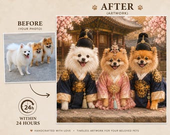 Custom Royal Portrait, Renaissance Pet Art, King Queen Painting (Digital Download)
