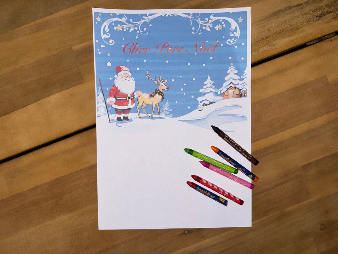 Modèle de Lettre au Père Noël à Imprimer Liste der Souhaits de Noël für