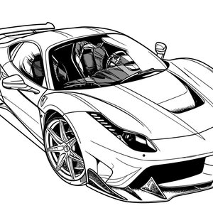 24 Supercars Malvorlagen für Kinder Autos zum Ausmalen - Etsy Österreich