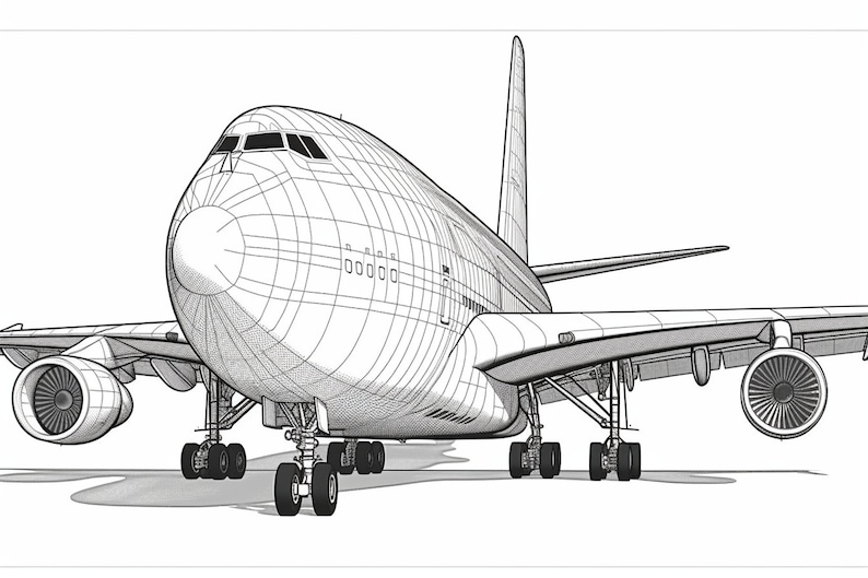 Airplane Coloring Page for Kids Plane Aircraft for Colour Airplanes for
