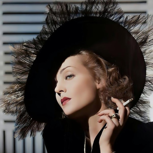 Carole Lombard fashion photo c. late  1930's | color | multiple sizes | old movie stars | old Hollywood glam | print/poster  [C160]