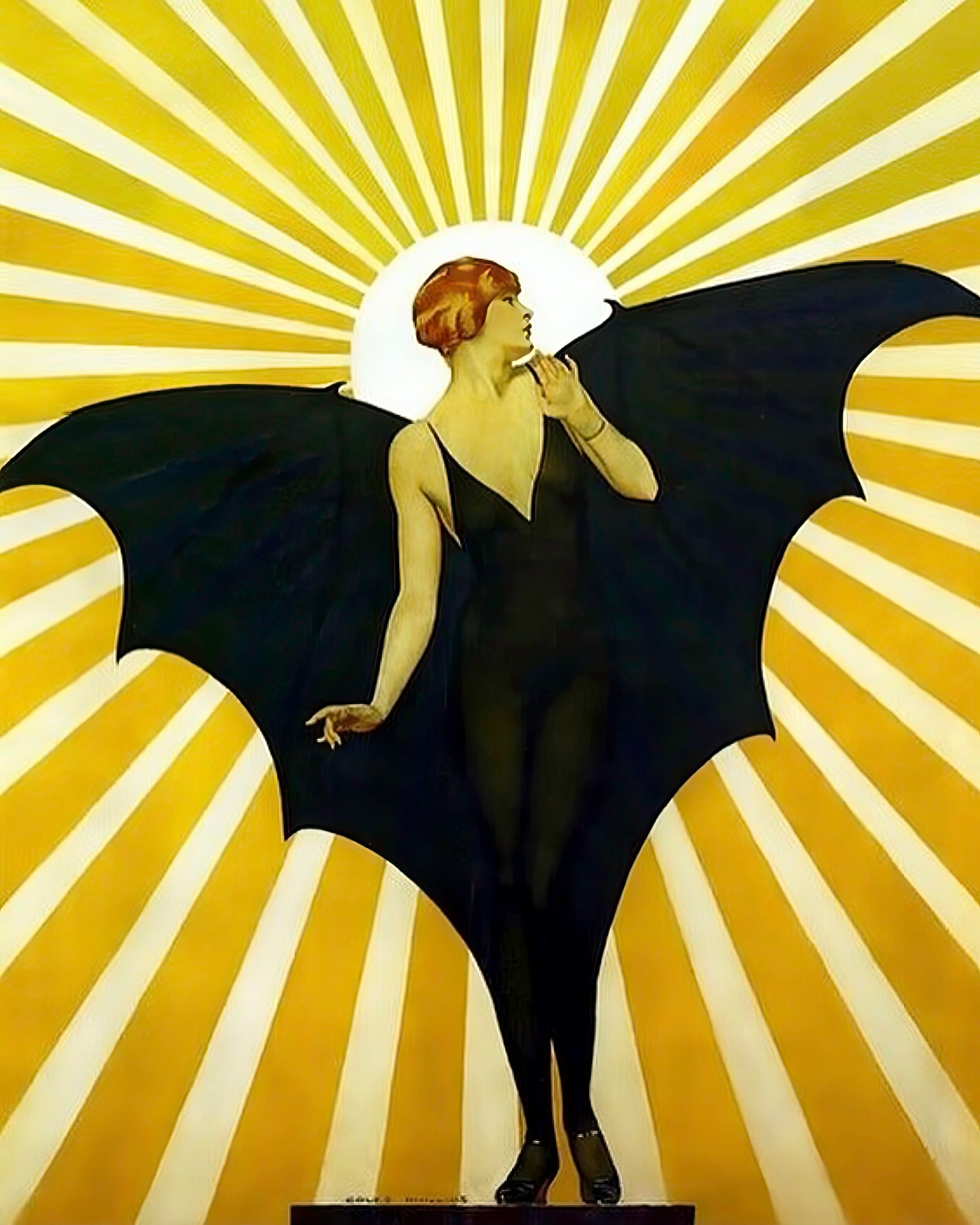 Bat Lady Flapper | Magazine Cover From 1920s | Art Deco Print Poster ...