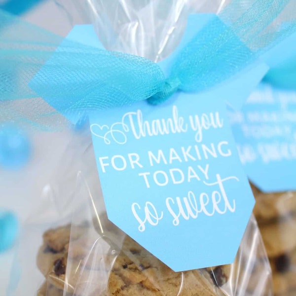 Baby Shower Favor Tag (baby boy)- Tag for thank you gift- cookies, candy, sweets