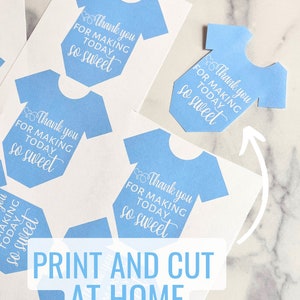 Baby Shower Favor Tag (baby Boy)- Tag for Thank You Gift- Cookies ...