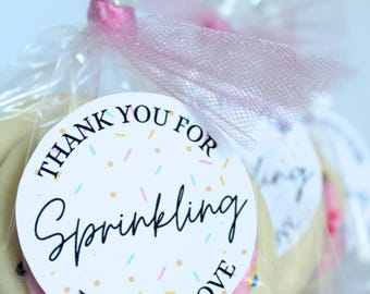 Baby Sprinkle Favor Tags- Print at home tags for baby shower or baby sprinkle!