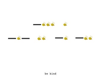 BE KIND Morse Code Digital Print 8x10 Horizontal