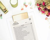 Simple Home Cleaning Checklist Printable | House Cleaning Checklist PDF | Instant Download