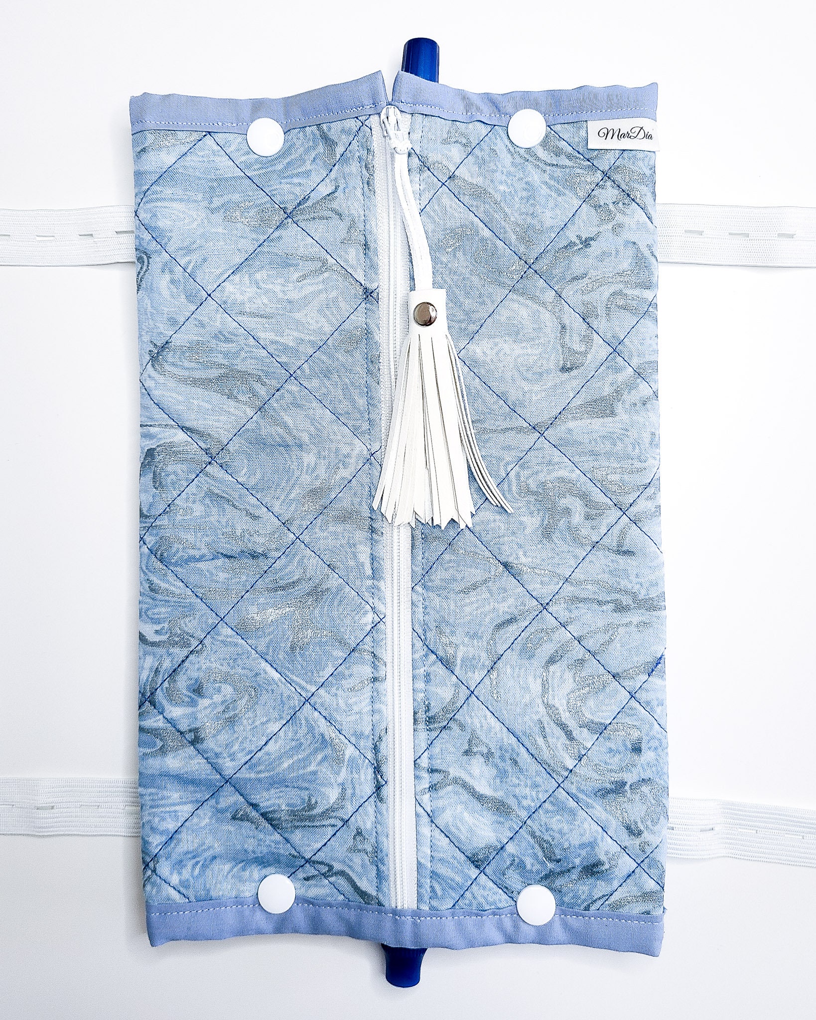 Nephrostomy Bag Holder Blue 600ml Medline Tassel Zipper Strap Opening