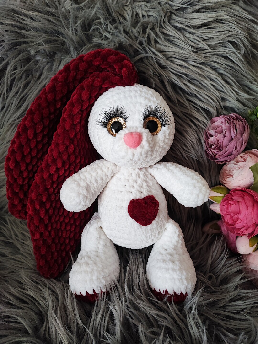 Bunny Toy Crochet Bunny in Dress Bunny Plushie Rabbit Toy Etsy