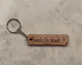 Knock on Wood Keychain