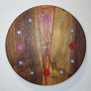 12in Wood and Epoxy Clock
