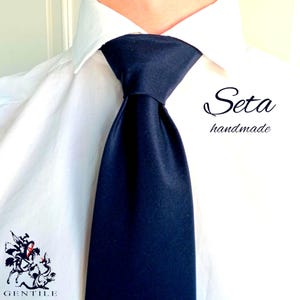 SILK TIE, solid color, handmade in Italy