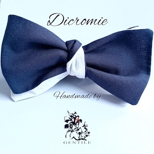 Adjustable self-tie cotton bow tie, DOUBLE FACE bow tie, ceremony bow tie, original bow tie, spring bow tie