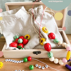 Bastelset Kinder Holzperlen pesonalisierbar