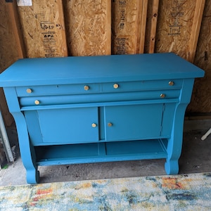 SOLD in January of 2023 Large Upcycled Wood Buffet Table or Entry Way Table - FREE USA Shipping