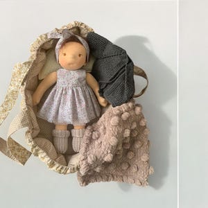 Handmade Waldorf Doll with Stroller  13 inch (33CM) Perfect Gift for Kids