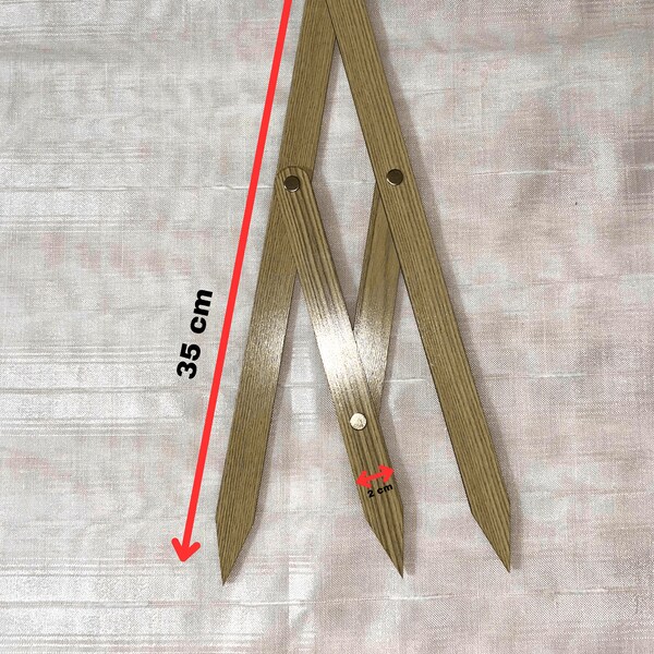 Wooden Golden Ratio Ruler DXF plan / Compasses - Fibonacci Gauge - - Golden Mean Caliper: A Golden Ratio Measurement Tool - Size 34cm