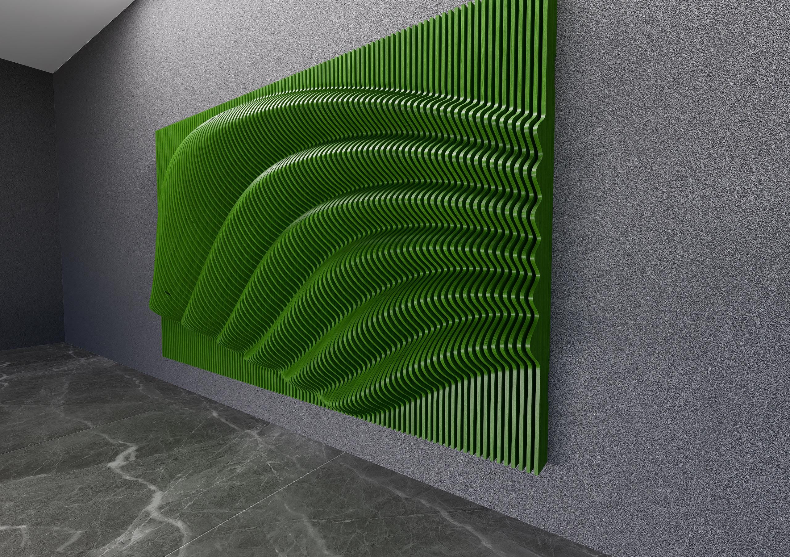 Wavy Wooden Wall Decor, Parametric Face Design (digital DXF File) - Etsy