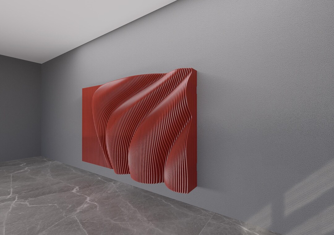 Wavy Wooden Wall Decor, Parametric Face Design (digital DXF File) - Etsy