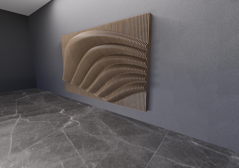 Wavy Wooden Wall Decor, Parametric Face Design (digital DXF File) - Etsy