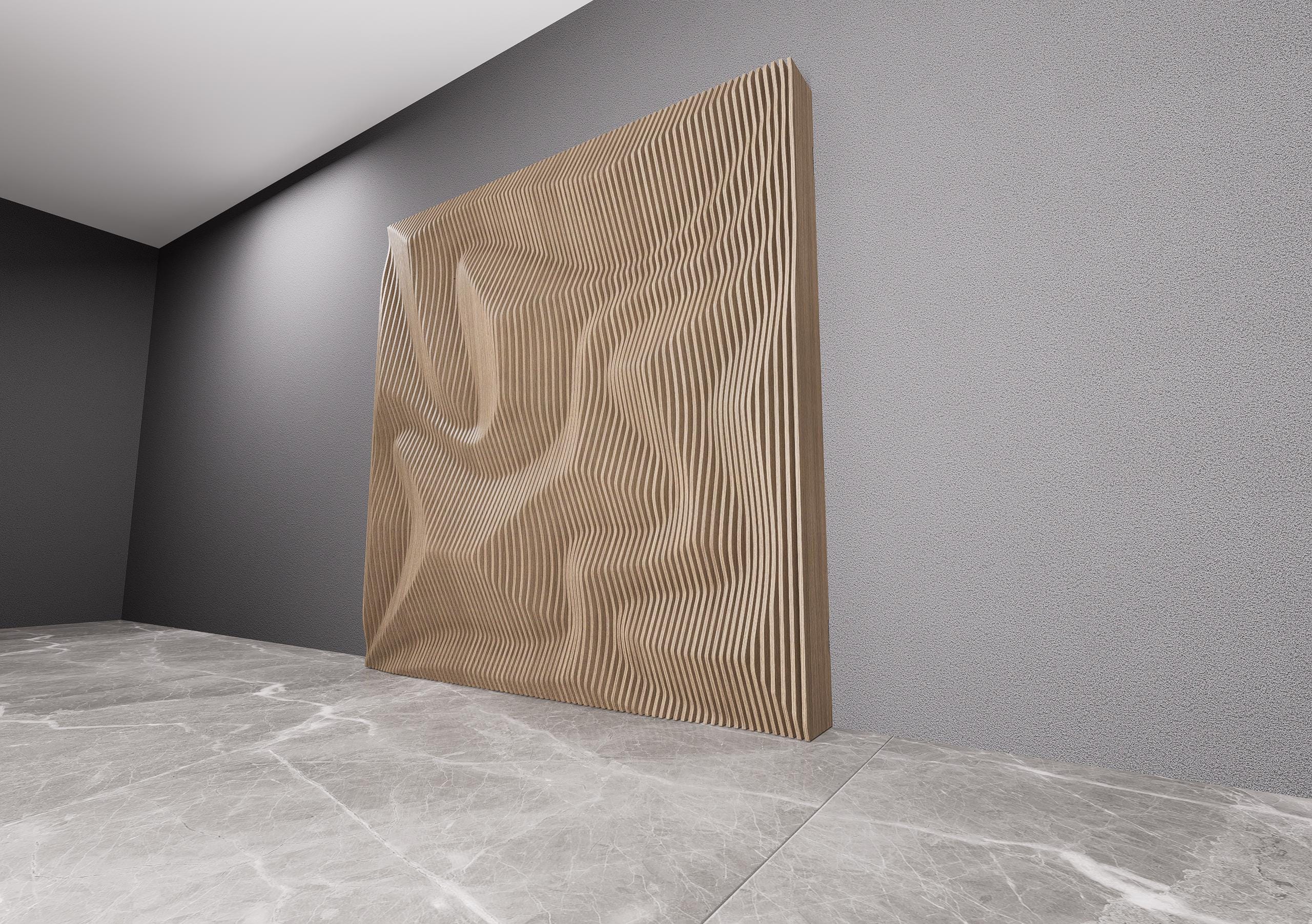 Wavy Wooden Wall Decor: Parametric Natilius Design (CNC DXF File) - Etsy