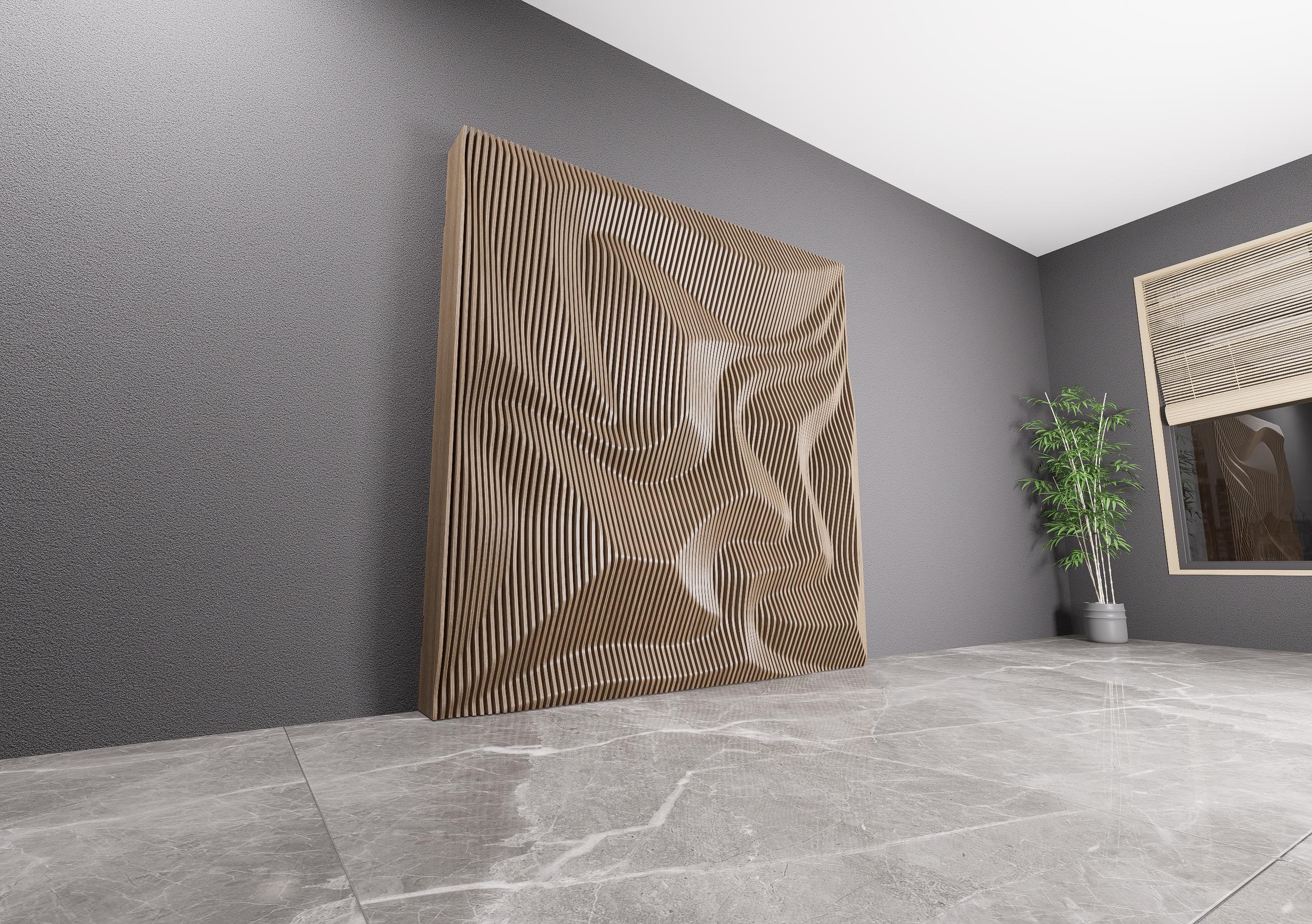 Wavy Wooden Wall Decor: Parametric Natilius Design (CNC DXF File) - Etsy