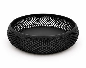 Modern Geometric Decorative Bowl – 3D Printed Sculptural Centerpiece