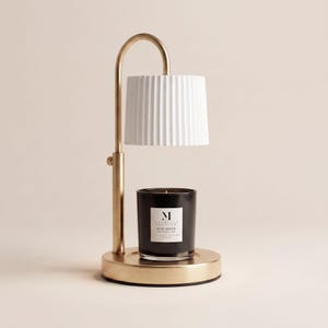 Dimmable Candle Warmer Lamp | Adjustable Height with Timer Function | Luxury Candle & Candle Warmer Gift Set | Coconut Wax Blend Candle