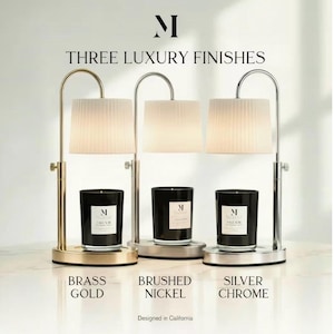 Dimmable Candle Warmer Lamp | Adjustable Height with Timer Function | Luxury Candle & Candle Warmer Gift Set | Coconut Wax Blend Candle image 4