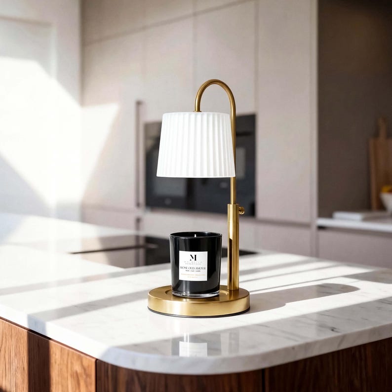 Dimmable Candle Warmer Lamp | Adjustable Height with Timer Function | Luxury Candle & Candle Warmer Gift Set | Coconut Wax Blend Candle image 8