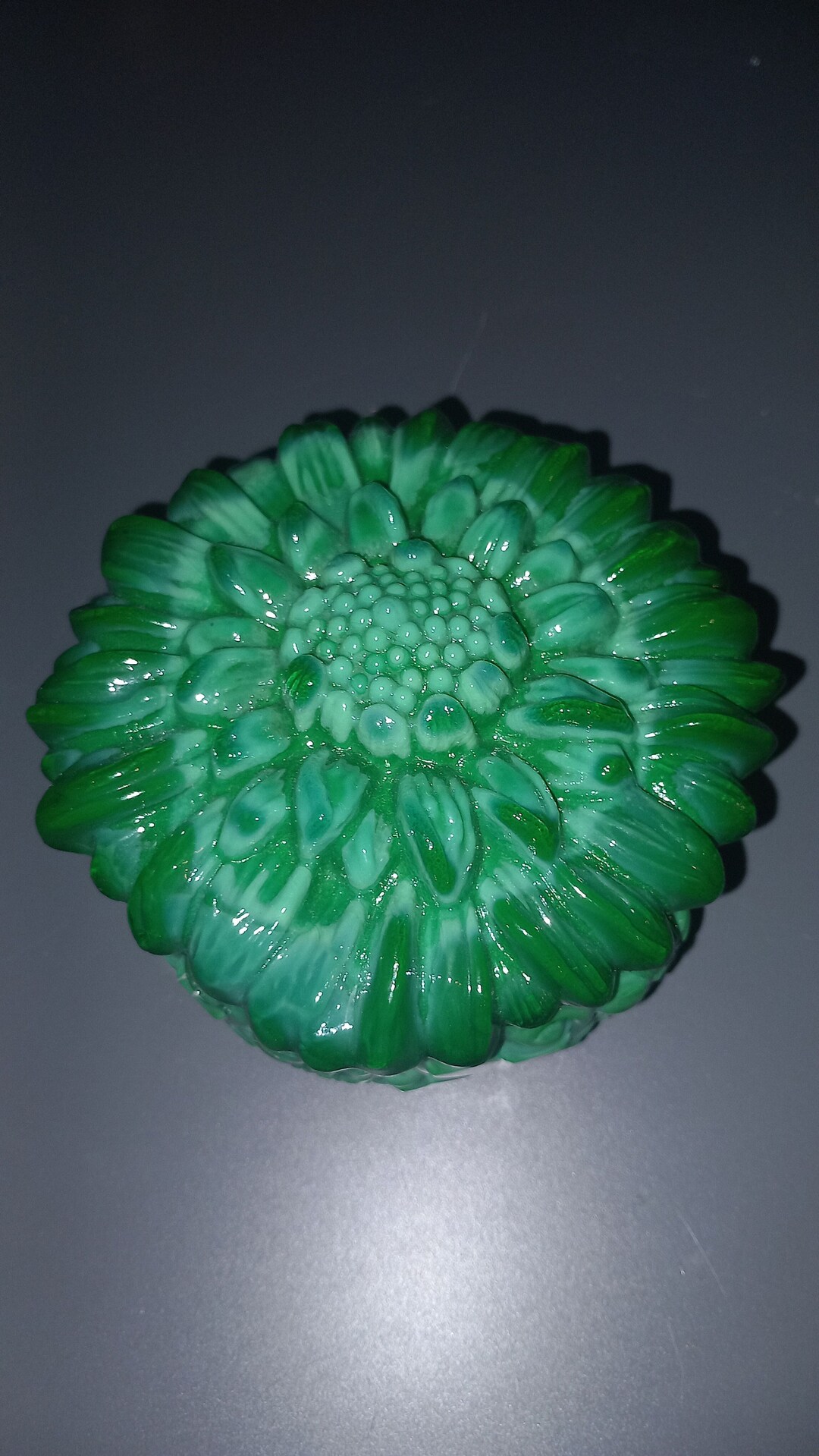 Charmonte Glass Paste Jewelry Box by Henrich Hoffman, Genuine Bohemian