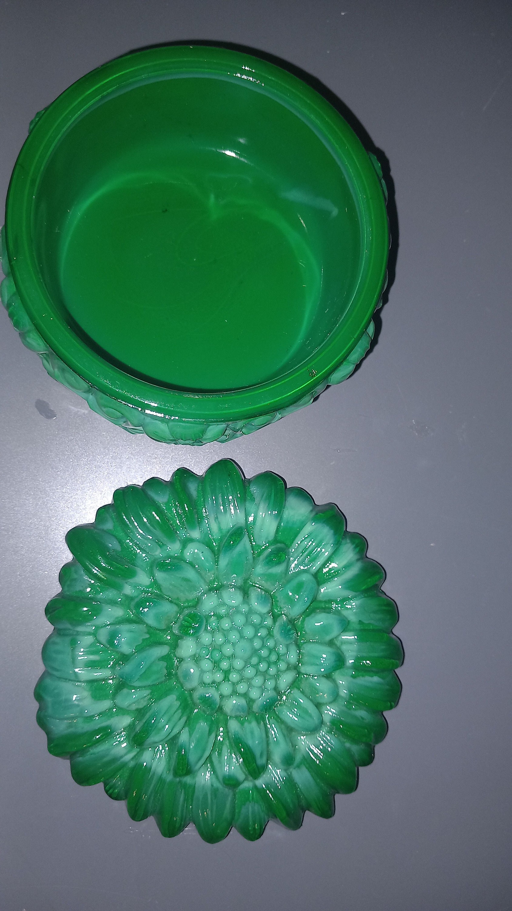 Charmonte Glass Paste Jewelry Box by Henrich Hoffman, Genuine Bohemian ...