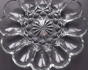 Vintage presentation dish, egg plate