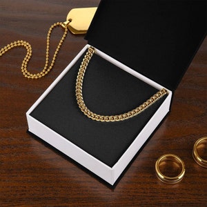 Cuban Link Chain Necklace Gift for Him Cuban Link Necklace Perfect Gift