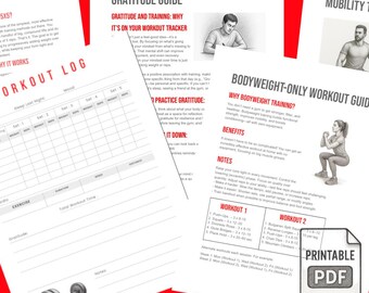 Printable Fitness Guide Bundle: Strength, Bodyweight, Mobility (PDF + PNG)