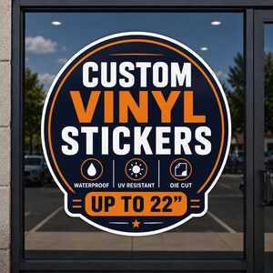 XL Custom Sticker Decal - Waterproof, UV Resistant, Laminated, Durable, Professional Quality