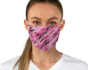 Pink Camo Fabric Face Mask