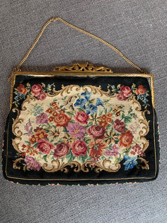 Classic Floral Tapestry Purse. One of a kind. - image 3