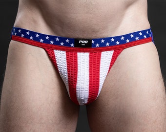 Pro Proformance Patriot Swimmer Jockstrap - Red/white/blue