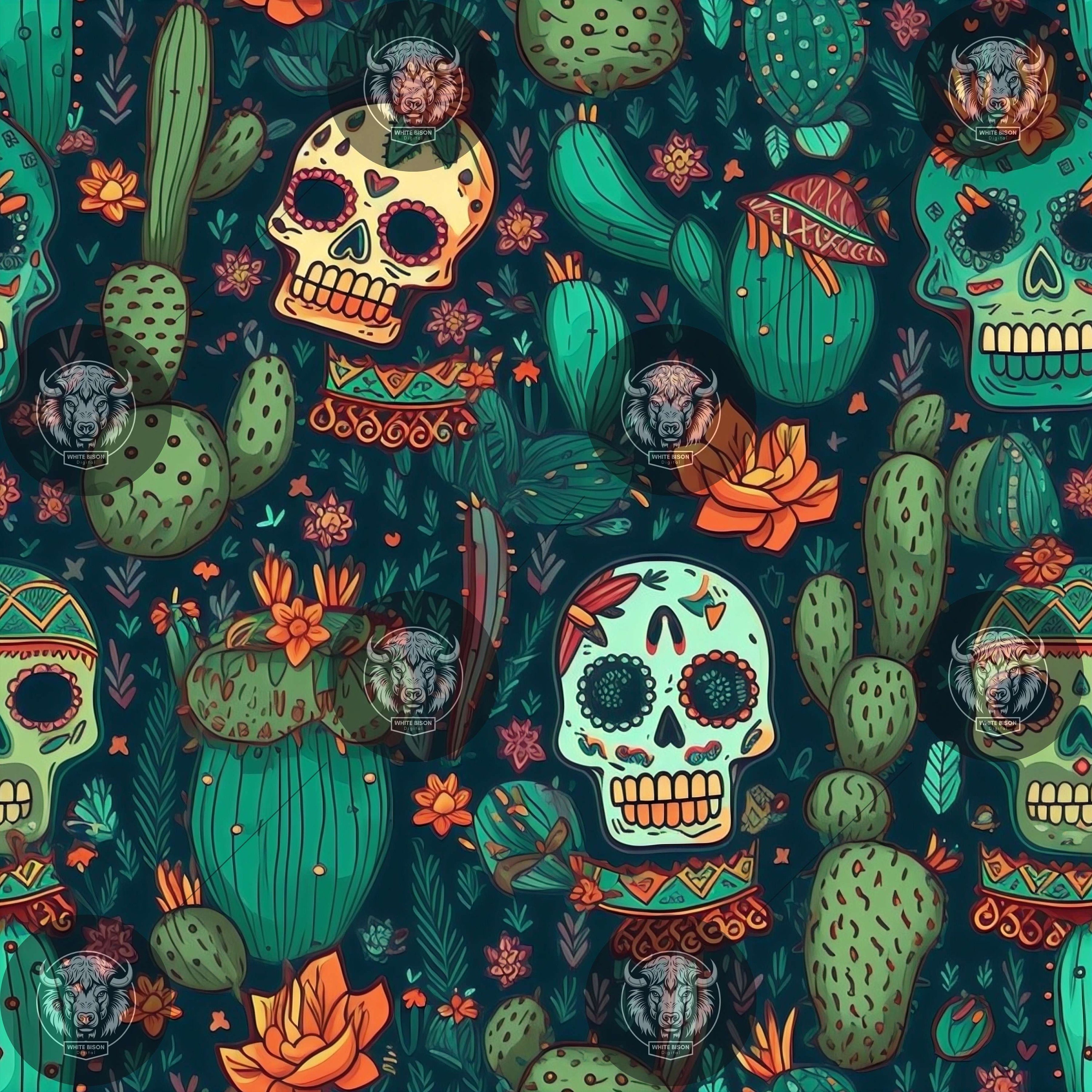 Day of the Dead Digital Pattern Pack Día De Los Muertos Tshirt, Víspera ...