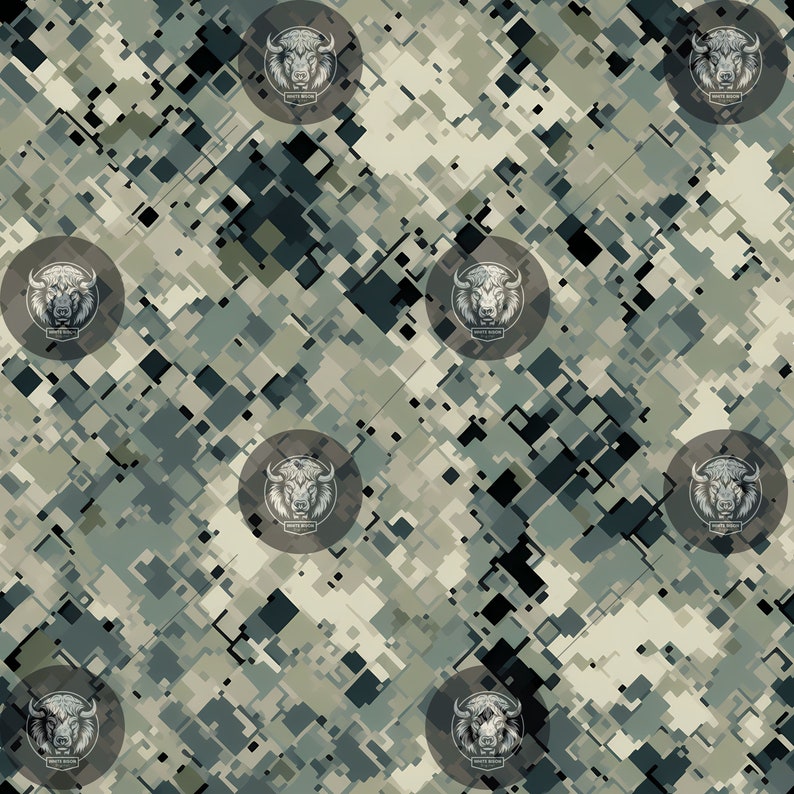 Seamless Digi Camouflage Patterns Digital Download, 14 Unique JPG ...