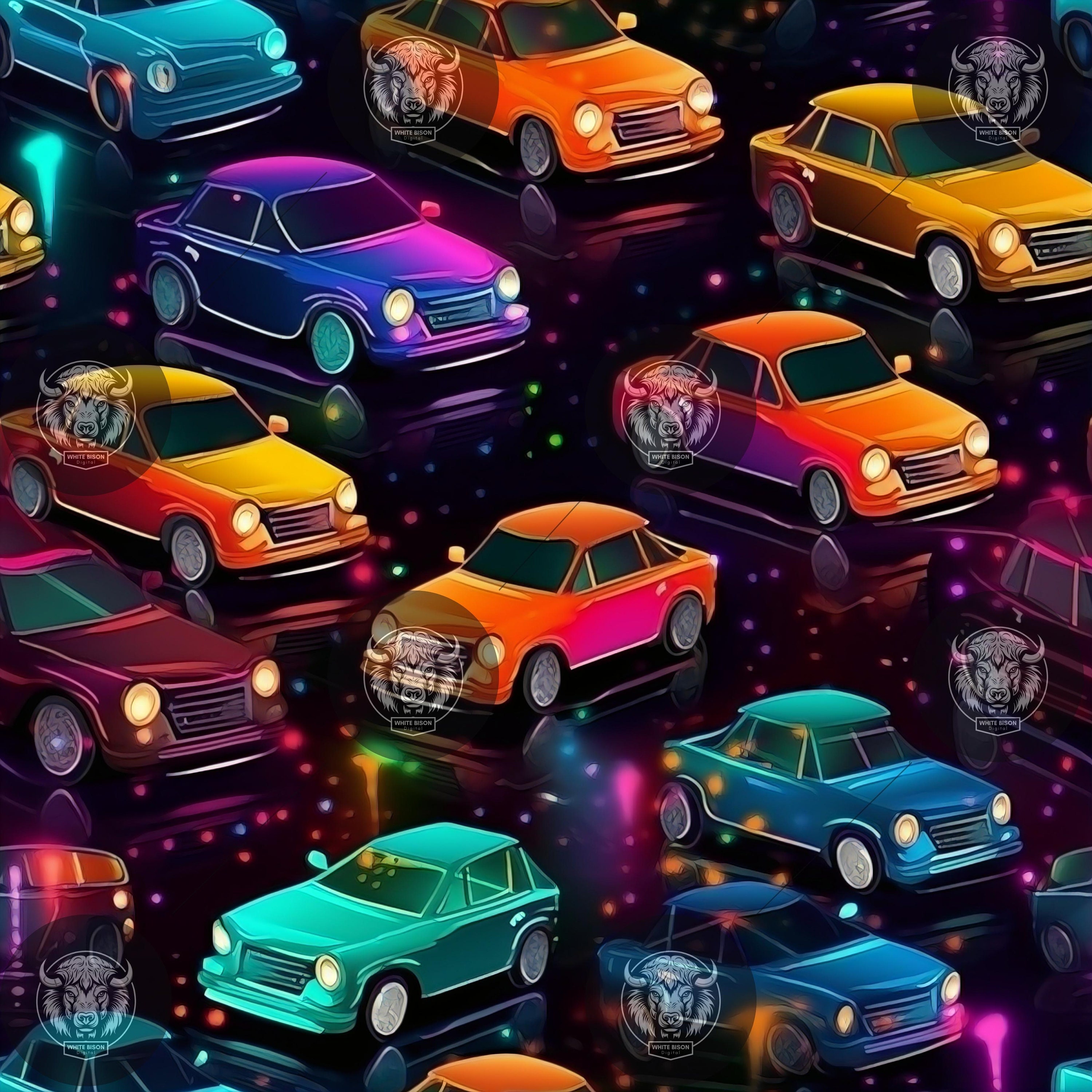 Vehicle-themed Digital Seamless Patterns Pack Cars, Trucks, Buses ...