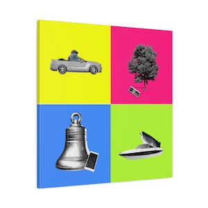 Bird that never flew tree that never grew bell that never rang fish that never swam pop art canvas print