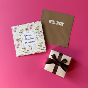Biglietto e Busta Grazie Maestra - Biglietto fatto a mano Personalizzato - Idea regalo maestre Fine anno - Spedizione gratuita!