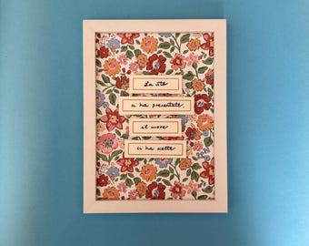 Delizioso quadretto artigianale “La vita ci ha presentato, il cuore ci ha scelte” - Un regalo unico per amiche speciali - Cornice inclusa