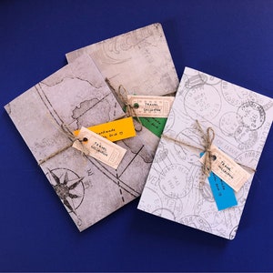Collezione Viaggi - Quadernino fatto a mano con page bianche - Idea regalo per veri viaggiatori - Tante fantasie disponibili!